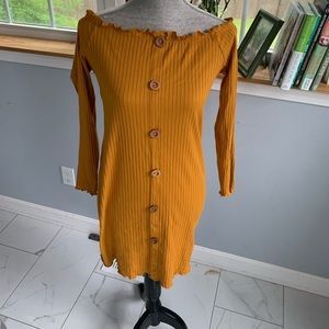 Rainbow Off the Shoulder Dress